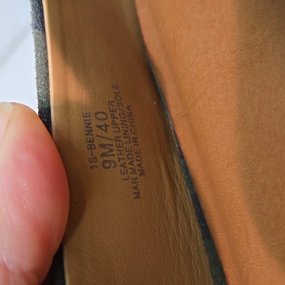 Anthropologie 1.state Women Bennie Leather camo Loafer Slip on shoes sz 9M - Picture 12 of 12